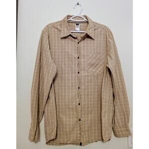 The North Face Men’s Button Down Long Sleeve Plaid Shirt 100% Cotton SZ L